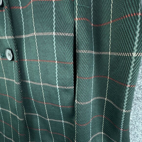 Avec‎ Les Filles Blazer Medium Green Plaid Academia Preppy Lightweight Relaxed - Picture 4 of 14